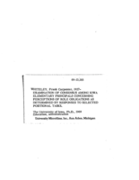 Examination of consensus among Iowa elementary principals concerning perceptions of role obligations as determined by responses to selected positional tasks