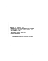 Sociological study of the top one hundred eighth-grade students in the State of Iowa, 1964-65 school year