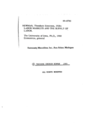 Labor markets and the supply of labor