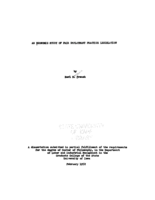 An economic study of fair employment practice legislation