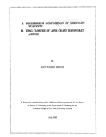 I. Equilibrium composition of Grignard reagents: II. Ring closure of long chain secondary amines