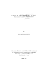 A study of the Raman effect of solutions containing phosphorus