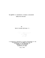 The effects on competition of federal legislation regulating business