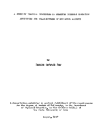 A study of teaching procedures in selected physical education activities for college women of low motor ability