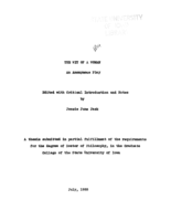 The wit of a woman: an anonymous play, edited with critical introduction and notes