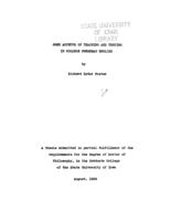 Some aspects of teaching and testing in college freshman English