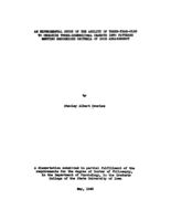 An experimental study of the ability of three-year-olds to organize three-dimensional objects into patterns meeting recognized criteria of good arrangement