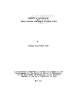 Effects of irradiation on ether soluble components of human blood