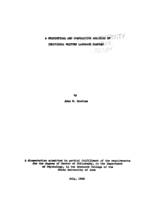 A statistical and comparative analysis of individual written language samples
