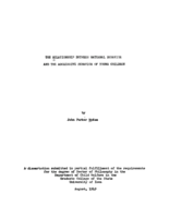 The relationship between maternal behavior and the aggressive behavior of young children
