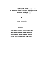 A comparative study of those who accept as against those who reject religious authority