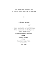 The Agricultural Adjustment Act: an analysis of its provisions and operation