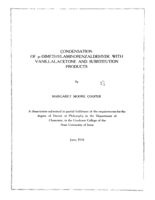 Condensation of p-dimethylaminobenzaldehyde with vanillalacetone and substitution of products