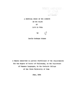 A critical index of the sonnets in the plays of Lope de Vega