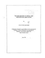 The metabolism of indole and tryptophane derivatives