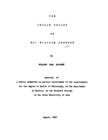 The Indian policy of Sir William Johnson