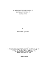 A tachistoscopic investigation of the visual perception of complex forms