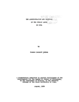 The administration and disposal of the public lands in Iowa