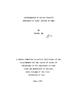 Determination of bottom velocity necessary to start erosion in sand