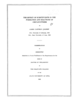 The effect of substituents in the formation and reactions of certain ethers