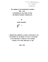 The language of the Shuttleworth accounts, 1582-1621