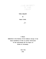 Vowel tonality