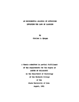 An experimental analysis of situations involving the laws of learning