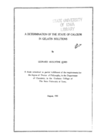 A determination of the state of calcium in gelatin solutions