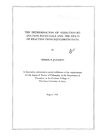 The determination of oxidation-reduction potentials and the heats of reaction from equilibrium data