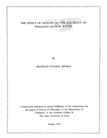 The effect of gelatin on the solubility of thallous salts in water