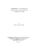 An investigation of the relations among Rorschach indices, manifest anxiety, and performance under stress