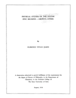 Physical studies of the system zinc bromide-diethyl ether