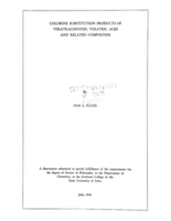 Chlorine substitution products of veratraldehyde, veratric acid and related compounds