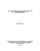 A social class and racial background comparison of some aspects of early child training practices in a rural Indian and White village
