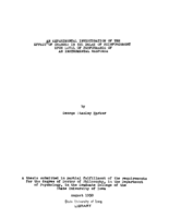 An experimental investigation of the effect of changes in the delay of reinforcement upon level of performance of an instrumental response