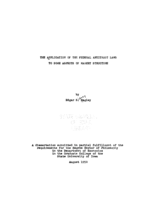 The application of the federal antitrust laws to some aspects of market structure
