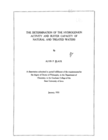 The determination of the hydrogen-ion activity and buffer capacity of natural and treated waters