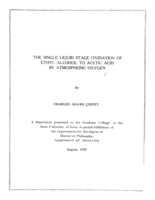 The single liquid stage oxidation of ethyl alcohol to acetic acid by atmospheric oxygen