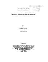 Effects of exfloration on plant metabolism