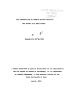 The construction of French reading material for second year high school