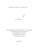 The role of the concept in reading ability