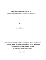 Common and differential factors in reading comprehension and hearing comprehension
