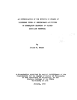 An investigation of the effects in humans of different types of preliminary activities on subsequent learning of paired-associate material