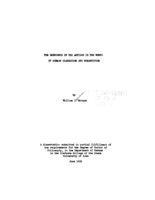 The emergence of the artisan in the works of German classicism and romanticism
