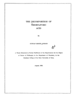 The decomposition of thiosulfuric acid