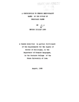 A contribution to French lexicography based on the novels of Ferdinand Fabre