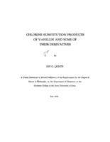 Chlorine substitution products of vanillin and some of their derivatives