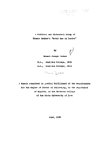 A critical and historical study of Thomas Dekker's "Match mee in London", by Ernest Joseph Weekes