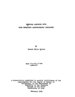 Chemical analysis with high frequency electrodeless discharge