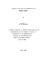 A study of the rate of regeneration in Daphnia magna